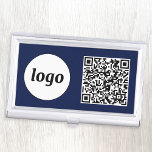 Caja Para Tarjetas De Visita Logotipo sencillo Empresa promocional Código QR Na<br><div class="desc">Logotipo sencillo y código QR para promocionar su negocio. Reemplace el logotipo y el código QR por el propio personalizar. Minimalista y profesional para reflejar tu marca.</div>