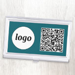 Caja Para Tarjetas De Visita Logotipo simple promoción de negocios Código QR Gr<br><div class="desc">Logotipo sencillo y código QR para promocionar su negocio. Reemplace el logotipo y el código QR por el propio personalizar. Minimalista y profesional para reflejar tu marca.</div>