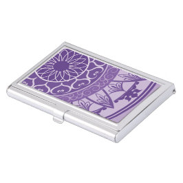 Caja Para Tarjetas De Visita Mandala en púrpura