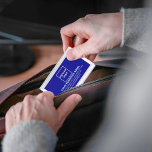 Caja Para Tarjetas De Visita Marca comercial azul en caso de tarjeta de visita<br><div class="desc">Marca de negocios azul en el funda de tarjetas de visita de personalizable. Personalizar de ello subiendo el logotipo de tu empresa y escribiendo el nombre, la dirección, el número de teléfono, el correo electrónico y el sitio web o la página de medios sociales de tu empresa. Personalizar que anuncie...</div>