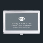 Caja Para Tarjetas De Visita Médico de la optometría personalizado<br><div class="desc">El tenedor de encargo de la tarjeta de visita adaptó a un médico del optometrista.</div>