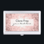 Caja Para Tarjetas De Visita modelo color de rosa femenino sofisticado elegante<br><div class="desc">Diseño minimalista,  moderno y elegante que representa el falso modelo color de rosa del oro.</div>