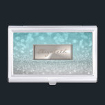 Caja Para Tarjetas De Visita Moderna Moda elegante Girly Purpurinoso, Bokeh<br><div class="desc">Elegante fondo glamoroso purpurinoso. Un diseño elegante y refinado. La idea de regalo perfecta para ella en cualquier ocasión.</div>