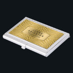 Caja Para Tarjetas De Visita Modernas bandas de cebra dorada y patrón Purpurina<br><div class="desc">Elegante purpurina de oro moderno y chispas con rayas de cebra abstractas de oro patrón de impresión animal. Personalizable completo de la plantilla del titular de la tarjeta de visita. La tarjeta de visita coincidente está disponible, y cualquier producto que quieras pero que no pueda encontrarla. Si necesita ayuda para...</div>