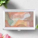 Caja Para Tarjetas De Visita Moderno Resumen Color de la Agua Nombre de Monogra<br><div class="desc">Haga una declaración profesional con nuestro moderno estuche de tarjetas de visita con el nombre de monograma colorido de color acuático abstracto. Diseñado para el profesional contemporáneo, este funda cuenta con vibrantes diseños de acuarelas y un monograma personalizado, que le confiere un toque de elegancia artística a sus necesidades básicas...</div>