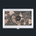 Caja Para Tarjetas De Visita Monograma color de rosa elegante el | Koi floral<br><div class="desc">Nada combina unicidad y el estilo para el profesional como tenedores cones monograma de la tarjeta de visita. Estas cajas magníficas, personalizadas le mantienen organizado así que sus tarjetas están siempre en la mano. Más, usted dejará una impresión duradera en sus clientes. Añada su fraseología de encargo a este diseño...</div>