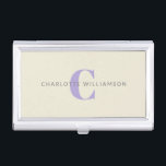 Caja Para Tarjetas De Visita Monograma Minimalista inicial personalizado elegan<br><div class="desc">Mantenga sus tarjetas de visita organizadas con estilo con este titular de tarjeta de visita monograma personalizado. Con un diseño minimalista con una tipografía inicial audaz y elegante, este elegante funda es perfecto para profesionales, empresarios y propietarios de negocios. Un accesorio sofisticado y práctico para eventos de trabajo en red,...</div>