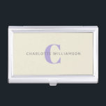 Caja Para Tarjetas De Visita Monograma Minimalista inicial personalizado elegan<br><div class="desc">Mantenga sus tarjetas de visita organizadas con estilo con este titular de tarjeta de visita monograma personalizado. Con un diseño minimalista con una tipografía inicial audaz y elegante, este elegante funda es perfecto para profesionales, empresarios y propietarios de negocios. Un accesorio sofisticado y práctico para eventos de trabajo en red,...</div>