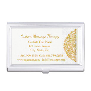 Caja Para Tarjetas De Visita Nombre personalizado Terapia de masaje Mandala dor