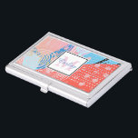 Caja Para Tarjetas De Visita Patrón de arte abstracto moderno personalizado<br><div class="desc">Funda de tarjetas de visita de arte abstracto moderno y personalizado.</div>