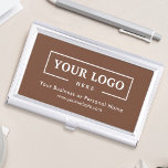 Caja Para Tarjetas De Visita Personalizado logotipo de negocios con marca Corpo<br><div class="desc">Cree su titular de tarjeta profesional de negocios personalizado con su propio logotipo de empresa y texto personalizado. Los titulares de tarjetas de visita con marca de personalizado son excelentes regalos corporativos prácticos para ejecutivos y empleados, y añaden un toque profesional y un valor promocional a la presentación de sus...</div>