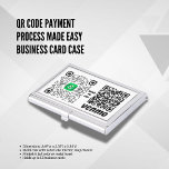 Caja Para Tarjetas De Visita Proceso de pago de código QR fácil<br><div class="desc">El proceso de pago con código QR Made Easy Business Card Case es un accesorio elegante e innovador que combina la funcionalidad de un titular de tarjeta con la comodidad de los pagos con código QR. Este elegante funda está diseñado para agilizar las transacciones comerciales y hacer los pagos sin...</div>