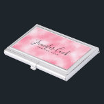 Caja Para Tarjetas De Visita Purpurina de Faux moderno de fresa y crema<br><div class="desc">Elegante y sencillo diseño de personalizable de fresa purpurina y tonos crema.</div>