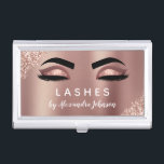 Caja Para Tarjetas De Visita Rosa Purpurina dorado Esparkle Eyelash Extensión d<br><div class="desc">Rubor Pink - Rosa Gold Sparkly Purpurina Eyelash Extensiones Salón Beauty Tarjeta de presentación con tipografía con letras blancas para el monograma en la parte posterior. Las tarjetas de Purpurina Rubor rosa y Rosa Gold Girly son perfectas para una extensión de pestañas (pestañas) moderna y elegante. La profesión puede cambiarse...</div>