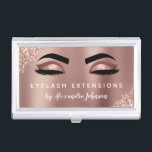 Caja Para Tarjetas De Visita Rosa Purpurina dorado Extensiones de Esparkle Eyel<br><div class="desc">Rubor Pink - Rosa Oro Esparkly Purpurinas Eyelashes Lash - Extensiones Eyelash Salon Beauty Tarjeta de presentación con tipografía con letras blancas para el monograma en la parte posterior. Las tarjetas de Purpurina Rubor rosadas y Rosas Gold Girly son perfectas para pestañas modernas y elegantes (pestañas), cejas (cejas), microblando o...</div>