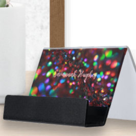 Caja Para Tarjetas De Visita Sparkling rojo oscuro