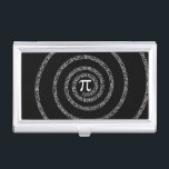 Caja Para Tarjetas De Visita Spiral for Pi on Black Decor<br><div class="desc">A Spiral of Pi on a black decor. A simple design inspired by the pi solution, a succession of numbers making for a great humorous gift for the mathematician, the geek, the inquisitive mind. Great for a student, a teacher, an engineer or anyone that has this thing with numbers. Use...</div>