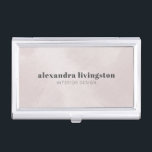 Caja Para Tarjetas De Visita Típografía moderna de color azul personalizado<br><div class="desc">Diseñado pensando en la sencillez y el estilo, este soporte de tarjeta de visita de tonalidades amarillas presenta una textura de acuarela suave y una tipografía limpia y moderna. Perfecto para diseñadores de interiores, consultores o creativos que desean un accesorio pulido y profesional. Personalízalo con tu nombre y título de...</div>
