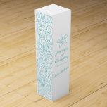 Caja Para Vino bodega boda personalizada de pescado de mar<br><div class="desc">Dibujo gráfico de estrellas de pez estrella / mar con caja de vinos con motivos de ola giratoria marina. Diseño de bodas en la playa moderna parte del conjunto de estrellas del mar de remolinos bodas estacionarios. Ideal para regalar vino a sus huéspedes en una boda en la playa, una...</div>