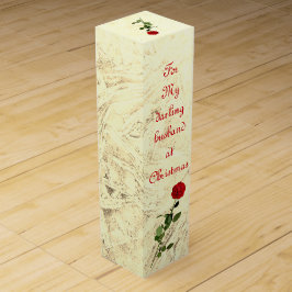 Caja Para Vino El marido de Red Rose Darling en el diseño de los 