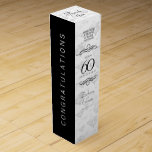 Caja Para Vino Elegante 60° Aniversario del Boda del Diamante<br><div class="desc">Añada un toque especial a las celebraciones del 60º aniversario del boda con esta caja de regalo conmemorativa del vino! Elegante serif negro y sans serif con estilizadas letras de diamante en fondo blanco añaden un toque memorable para esta ocasión especial y un extraordinario hito. Personalizar con los nombres de...</div>