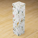 Caja Para Vino Elegante acuarela Jardín de flores silvestres<br><div class="desc">Con una temática de jardín de flores silvestres con pájaros y mariposas en una hermosa acuarela,  hay que advertir al viento. Tantos regalos asombrosos para dar para bodas,  cumpleaños,  Día de la Madre,  duchas de novias,  día del padre,  vacaciones y más</div>