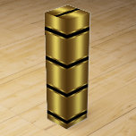 Caja Para Vino Elegante negro y oro<br><div class="desc">Bonita caja de vino negra y dorada. Puede añadir texto en el estilo de letra de su elección,  añadir una cinta o un arco u otro tipo de adorno a esta elegante caja de vinos en negro y oro.</div>