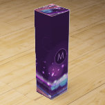 Caja Para Vino Elegante Purpurina colorido y líneas dinámicas de<br><div class="desc">Elegante purpurina colorido y líneas dinámicas deslumbra el patrón de textura. Disponible en otros productos.</div>