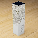 Caja Para Vino Elegante y elegante Boda Ornate Paisley Ivory Gold<br><div class="desc">Si necesitas más personalización,  por favor,  no dudes en enviarme un mensaje a yellowfebstudio@gmail.com.</div>