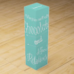 Caja Para Vino Fiesta de degustación de chocolate y vino para nov<br><div class="desc">Le encantará esta fabulosa bodega, diseñada para adaptarse a su tema fiesta, que hará el regalo perfecto a sus huéspedes fiestas. Esta caja contendrá su botella de vino favorita y hará que su regalo sea extra divertido! ¡También hace un regalo divertido para el calentamiento de la casa! Busque la coordinación...</div>