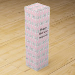 Caja Para Vino Glam Girly Pink Tiffany Tema Blanco Bow<br><div class="desc">Glam Girly Pink Tiffany Theme White Bow Wine box para regalos de cumpleaños,  ducha de bebé,  ducha de novia,  regalos de boda o cualquier ocasión especial. Perfecto para una fiesta de temática turquesa elegante y divertida,  o para una chica,  ¡tal vez incluso un regalo de boletus!</div>