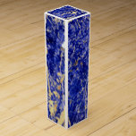 Caja Para Vino Granito azul, mármol azul, piedra azul<br><div class="desc">Bonito patrón abstracto de mármol/granito azul y blanco.</div>