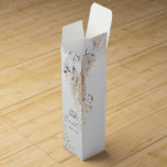 Caja Para Vino Grasa Pampas y orquídeas blancas Boho<br><div class="desc">Elegantes y hermosas orquídeas blancas,  pampas césped y cajas de vino de rociadores dorados</div>
