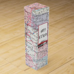 Caja Para Vino Happy Birday Road Map USA<br><div class="desc">Atlas de carreteras del medio oeste de Estados Unidos por cumpleaños. El texto se puede editar.</div>