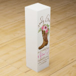 Caja Para Vino Howdy Chica Cowgirl Boots Bridal Shower<br><div class="desc">Disfruta personalizando esta bonita caja de vino de ducha de novia botas de vaquero.</div>