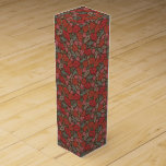 Caja Para Vino La llave vieja de bloqueo de Steampunk en Victoria<br><div class="desc">Disfrute de este encantador estilo de jardín victoriano cuando envuelva el regalo perfecto. Este diseño vintage presenta un fondo oscuro con brillantes amapolas rojas y rosas rosas rosas con llaves de Steampunk a la antigua y cerraduras en un jardín inglés que recuerda a los años 1900. Los colores son sutiles...</div>
