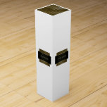 Caja Para Vino Marca mínima conceptual del nombre dorado blanco n<br><div class="desc">florenceK estrategia de marca de lujo conceptual mínima</div>