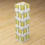 Caja Para Vino Margarita Summer Cocktail Mezcla bebida Lime Green<br><div class="desc">El diseño presenta un original ilustracion de marca de un clásico cóctel de margarita con un borde salado y una cuña de cal verde. ¡Una bebida clásica de verano! Ideal para un fiesta de cócteles, picnic de verano, soltera, cumpleaños 21 o celebración de Cinco de Mayo. Productos de fiesta de...</div>