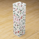 Caja Para Vino Navidades botánicos de Berry en el Festival Rojo d<br><div class="desc">Bienvenidos en la temporada de festividades con la caja de Navidades botánicos del Modern Joy Red Festive Berry. Con su luminosa y alegre tipografía roja y sus encantadores detalles mostrando un maravilloso país invernal lleno de delicados productos botánicos, esta maravillosa caja le dará alegría a cualquier celebración. Y lo que...</div>