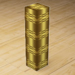Caja Para Vino Oro elegante<br><div class="desc">Bonita caja de vino de oro. Puede añadir texto en el estilo de letra de su elección,  añadir una cinta o un arco u otro adorno a esta elegante caja de vinos de oro.</div>