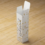 Caja Para Vino Oro Glam Confetti Bridesmaid<br><div class="desc">Oro Glam Confetti Bridesmaid</div>