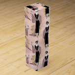 Caja Para Vino Oro Rosa y vino Rubor de estilo Art Déco rosa<br><div class="desc">Rosa de oro y parís rosa de color rosa vintage del arte del vino nuevo patrón de papel de envoltura.</div>