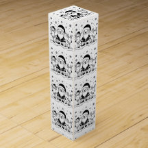 Papá Noel negro y blanco con renos