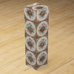 Caja Para Vino Patrón de mosaicos de terracota floral vintage<br><div class="desc">Diseño de baldosas de estilo europeo con flores pintadas a mano. Patrón de perfección. Los colores incluyen terracota,  naranja quemado,  azul y verde. El diseño decorativo perfecto,  un regalo ideal para cualquier ocasión.</div>