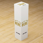 CAJA PARA VINO PERSONALIZABLE MODERNO ESTILO BLANCO VERIFICADO MA<br><div class="desc">ESTE ES UN DISEÑO PARA LOS CLIENTES. PUEDE CAMBIAR,  REDUCIR O AGREGAR LOGO,  FOTO,  TEXTO Y COLORES COMO QUIERA. GRACIAS.</div>