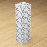 Caja Para Vino Polka Dot Teapot Tarde Tea Fiesta Ducha de novia<br><div class="desc">El diseño cuenta con un ilustracion original de una tetera de puntos polka pastel. Ideal para una ducha nupcial, una ducha de bebé, una fiesta de cumpleaños o un té por la tarde. Este ilustracion temático para el té también está disponible en otros productos, como la decoración y los productos...</div>