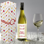 Caja Para Vino Puntos de Polka - Naranja rojo marrón amarillo en<br><div class="desc">Diversos tamaños de puntos de polka en rojos,  naranjas,  amarillos y marrones. Hay otras coloridas disponibles.</div>
