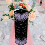 Caja Para Vino Purpurina violeta negro elegante cumpleaños<br><div class="desc">Un fondo negro clásico. Decorado con purpurina falso violeta. Personalice y agregue un nombre,  edad y fecha.</div>