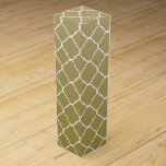 Caja Para Vino Quatrefoil de oro de moda<br><div class="desc">Quatrefoil de oro de moda</div>