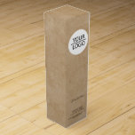 Caja Para Vino Rústico Añadir su logotipo Personalizado Texto pro<br><div class="desc">Rústico Añadir su Personalizado de logotipo Texto de la caja de vinos promocionales. Inserte su logotipo en la plantilla y personalizar el texto,  el nombre de la empresa,  la dirección y la información de contacto. Promoción o entrega de negocios para sus clientes y socios comerciales.</div>